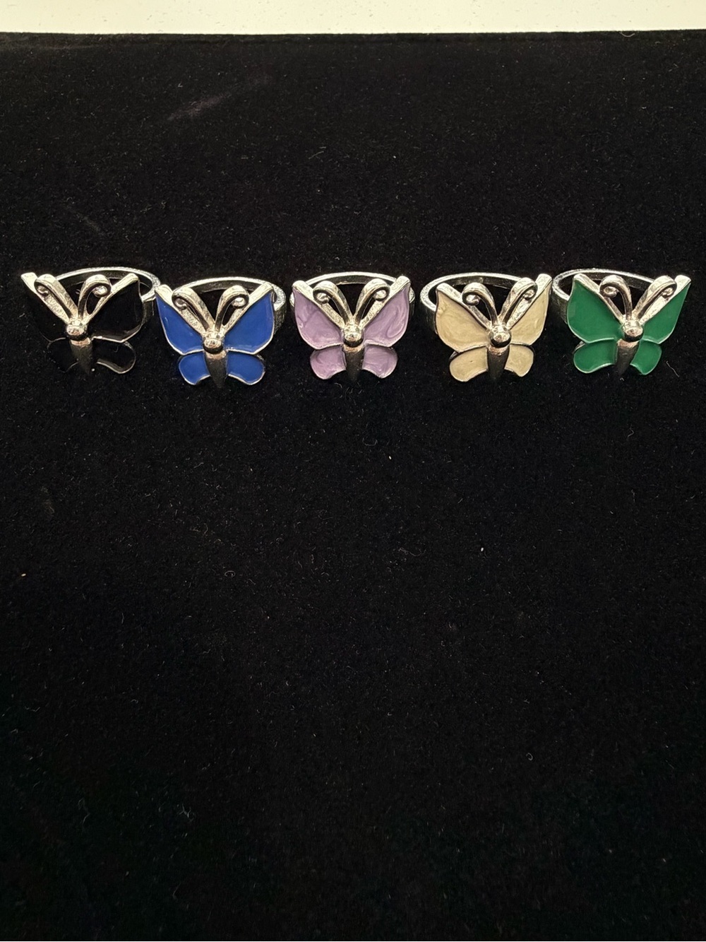 Butterfly Enamel Ring - Blue, Purple, Yellow, Green, Black - Women Jewelry